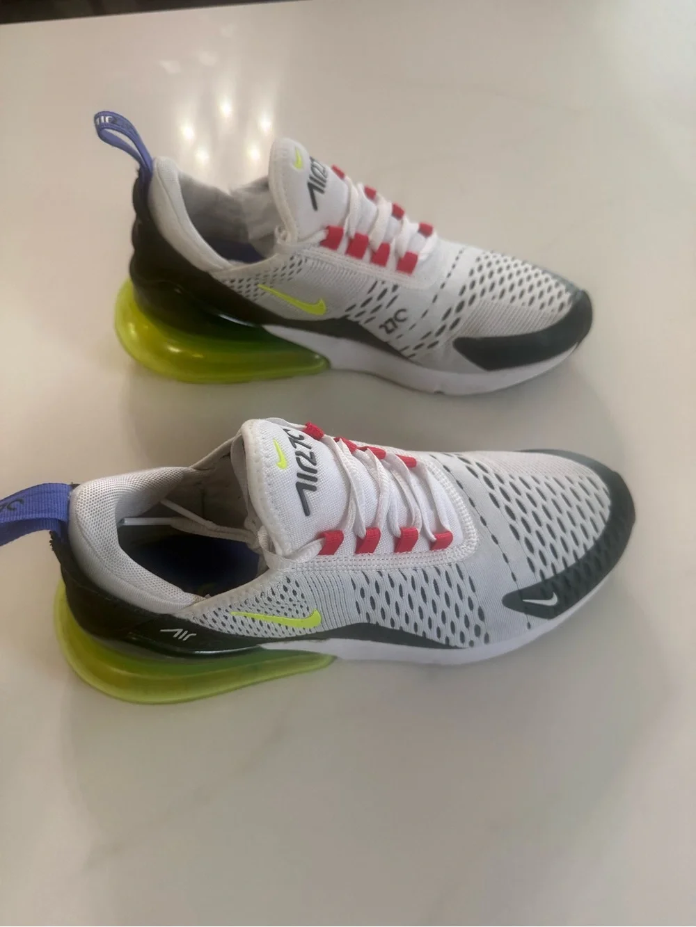 Nike Air Max 270 - White Volt Siren Red